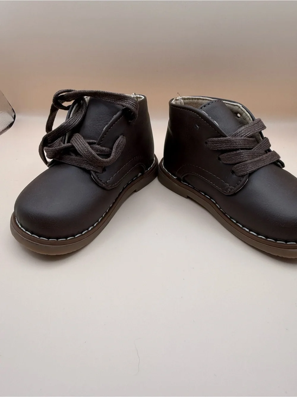 Josmo Kids Brown Chukka Boots Lace‎ Up Ankle Shoes 5516AM Size 5